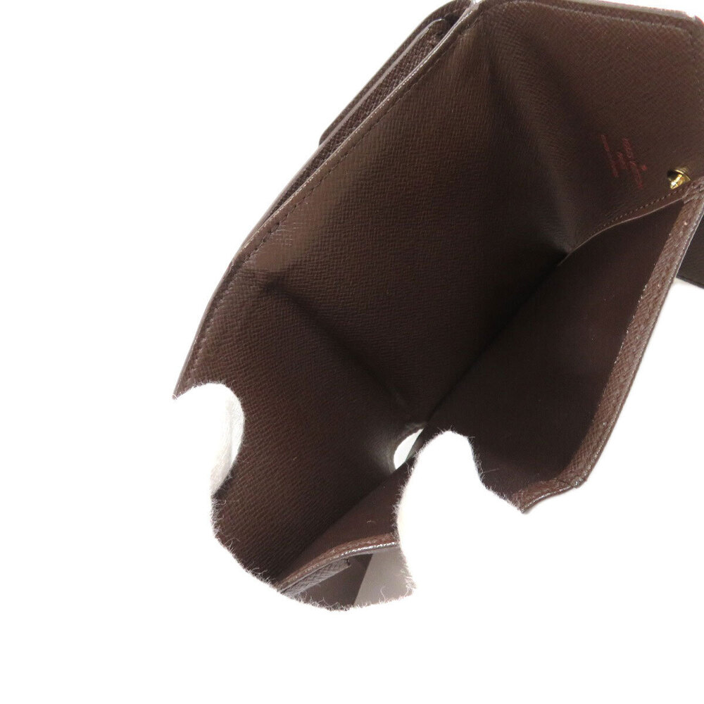 Louis Vuitton Ebene Portefeuille Elise Bi Wallet Brown Damier fold Compact - Picture 5 of 6